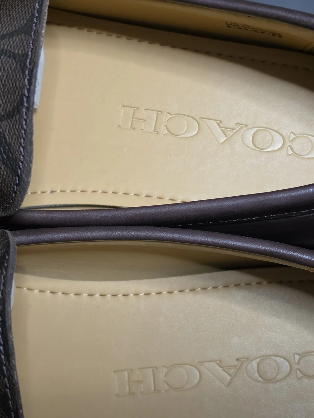Coach Men’s Brown Mott Driver Logo Canvas & Leather Penny Loafers